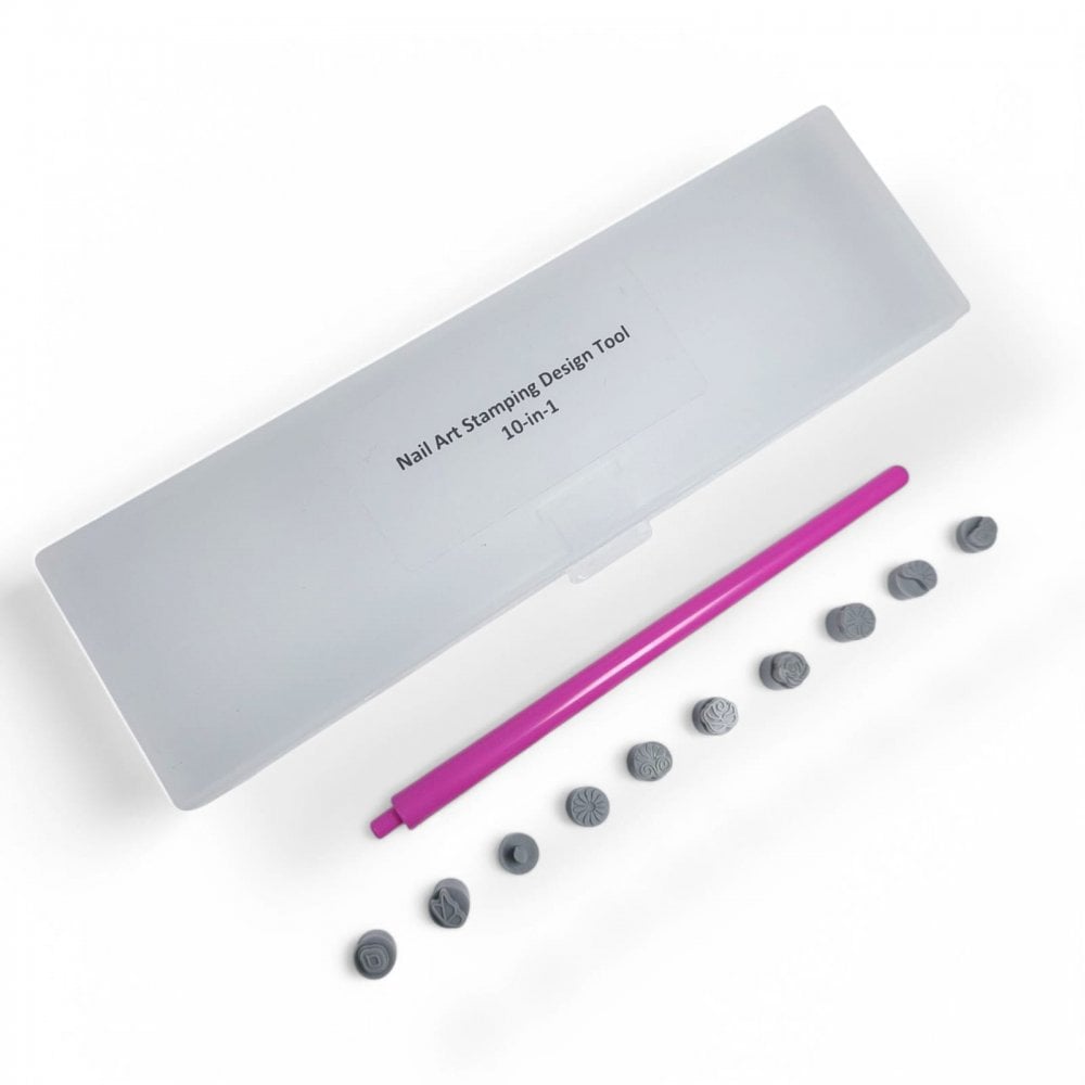 Nail Art Stamping Design Tool 10-in-1