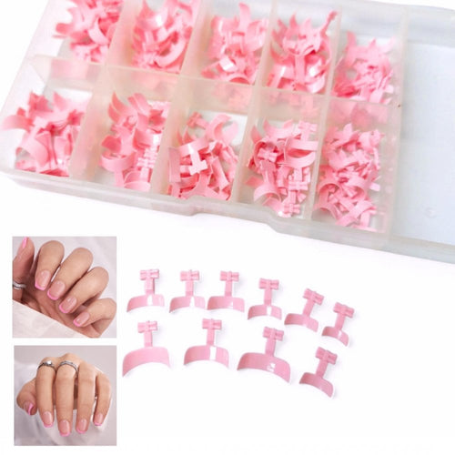 200 ABS French Short Nail Tips Half Cover Tips in a Box (Size 1-10)