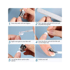 200 ABS French Short Nail Tips Half Cover Tips in a Box (Size 1-10)