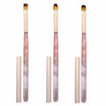 Gel Brush Set 3pcs - Pink Marble Handle with Lids