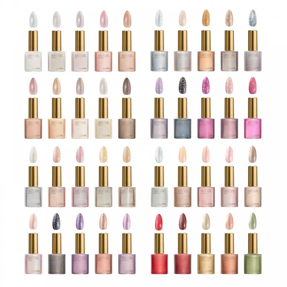 APRES Astral Gel Couleur 10ml Collection (40pcs) & FREE Astral Gel Light Spectrum Swatch Board)