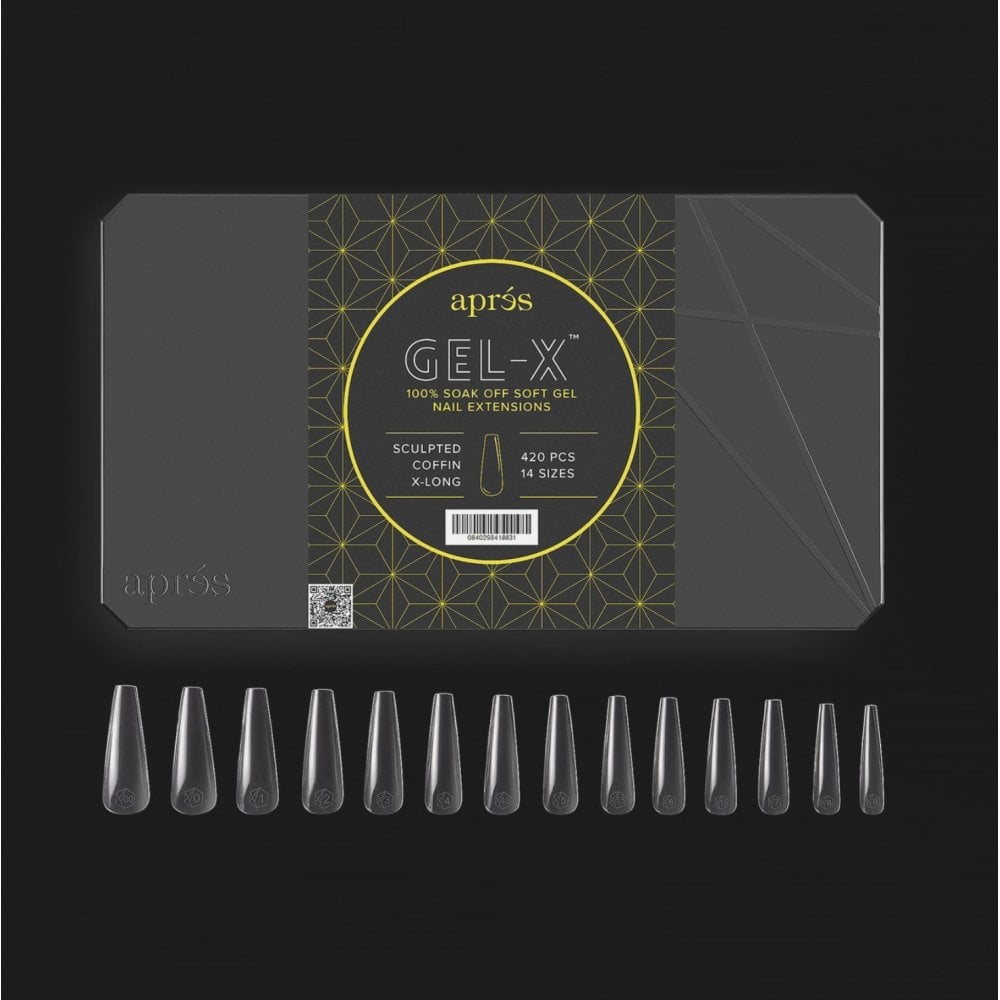 APRES Gel-X® Sculpted Coffin Extra Long Box of Tips- Pro (420pcs)