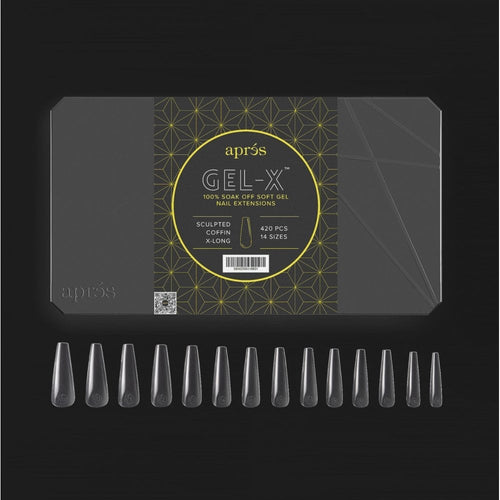 APRES Gel-X® Sculpted Coffin Extra Long Box of Tips- Pro (420pcs)