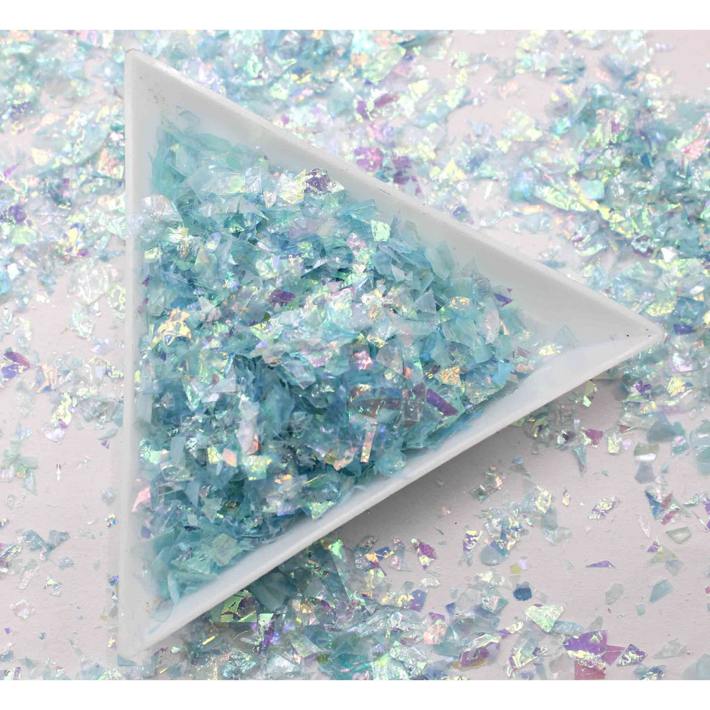 Aqua Blue Flake Pot 1/2oz - FL06