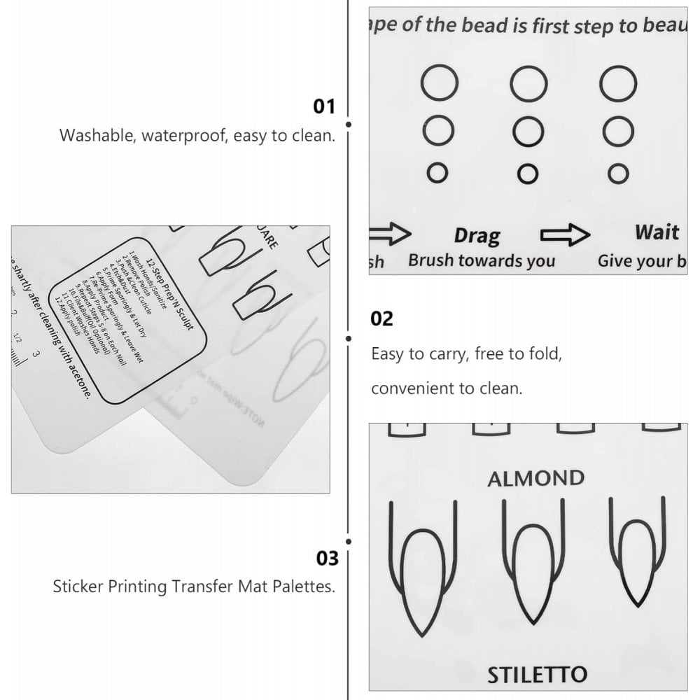 TNBL Acrylic Nail Training Mat Silicone