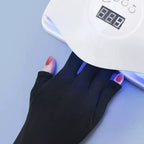 Lorossi Nail Beauty UV Protect Half Finger Gloves - Black