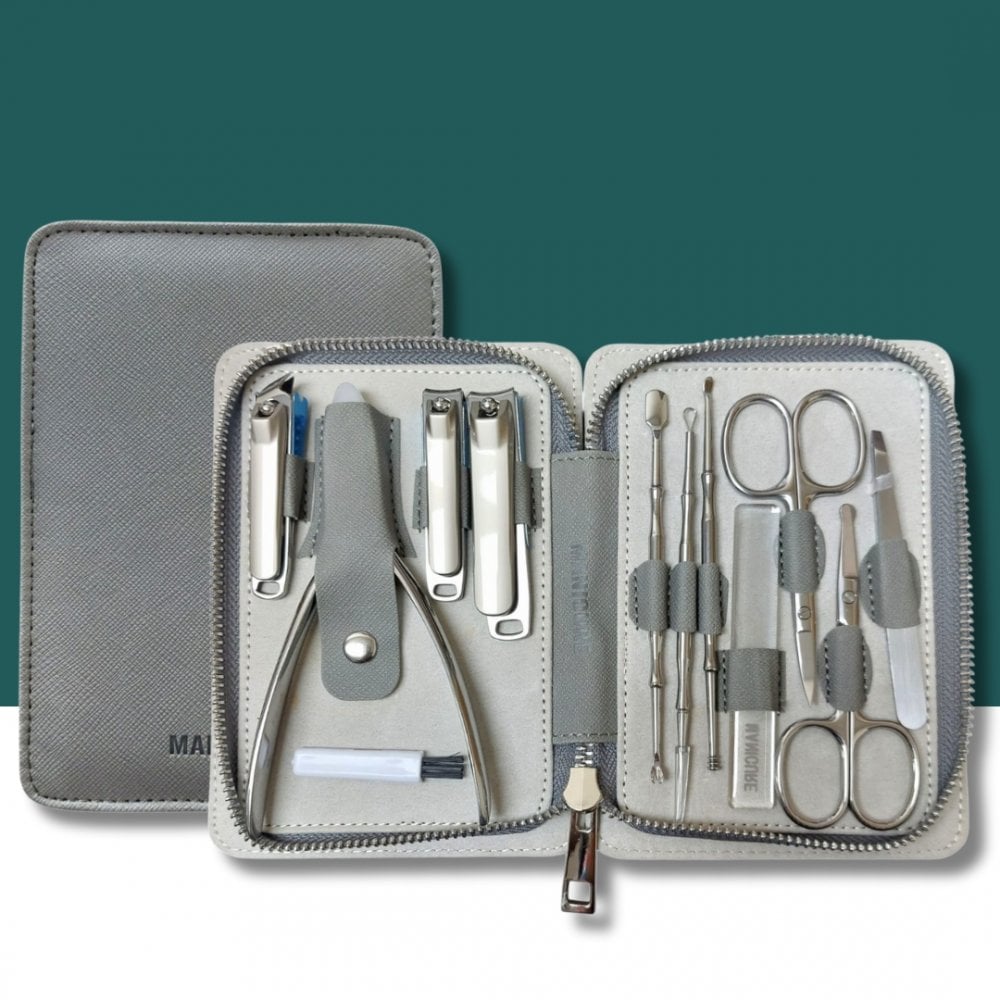 Manicure Set & Makeup Kit 11pcs with Cleaning Brush