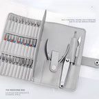 Drill Bit and Manicure Tools Storage Pouch - Grey