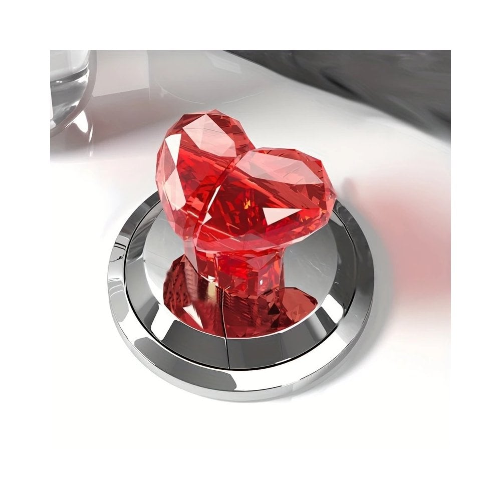 Heart-Shaped Crystal Button â€“ Long Nail Protector