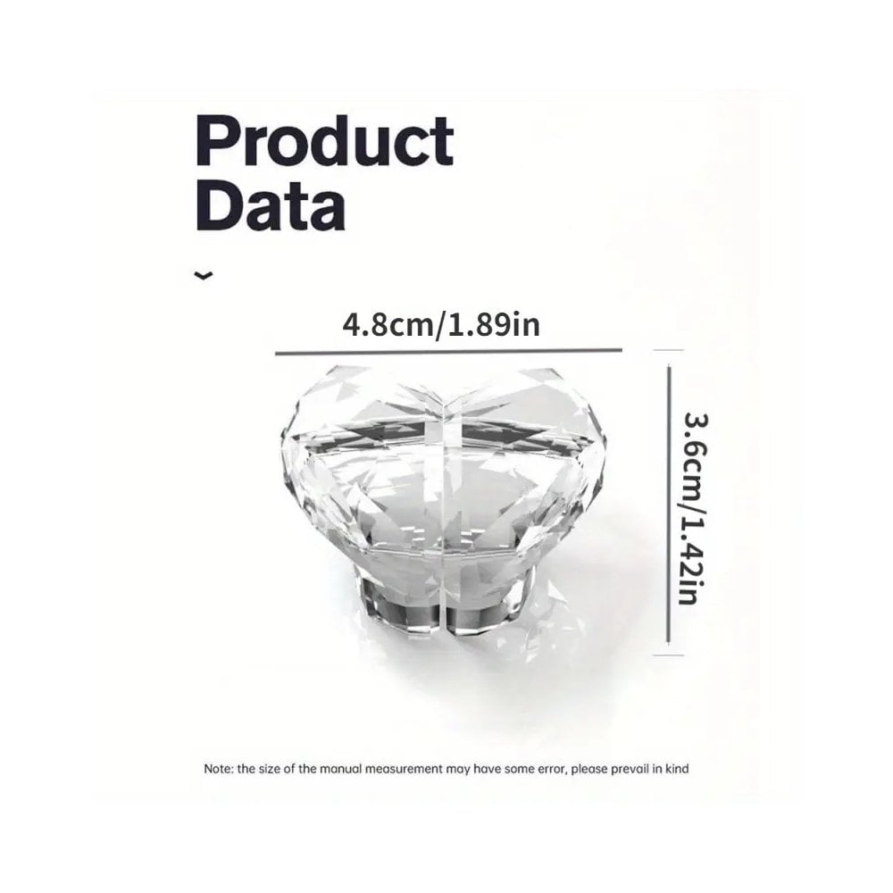 Heart-Shaped Crystal Button â€“ Long Nail Protector