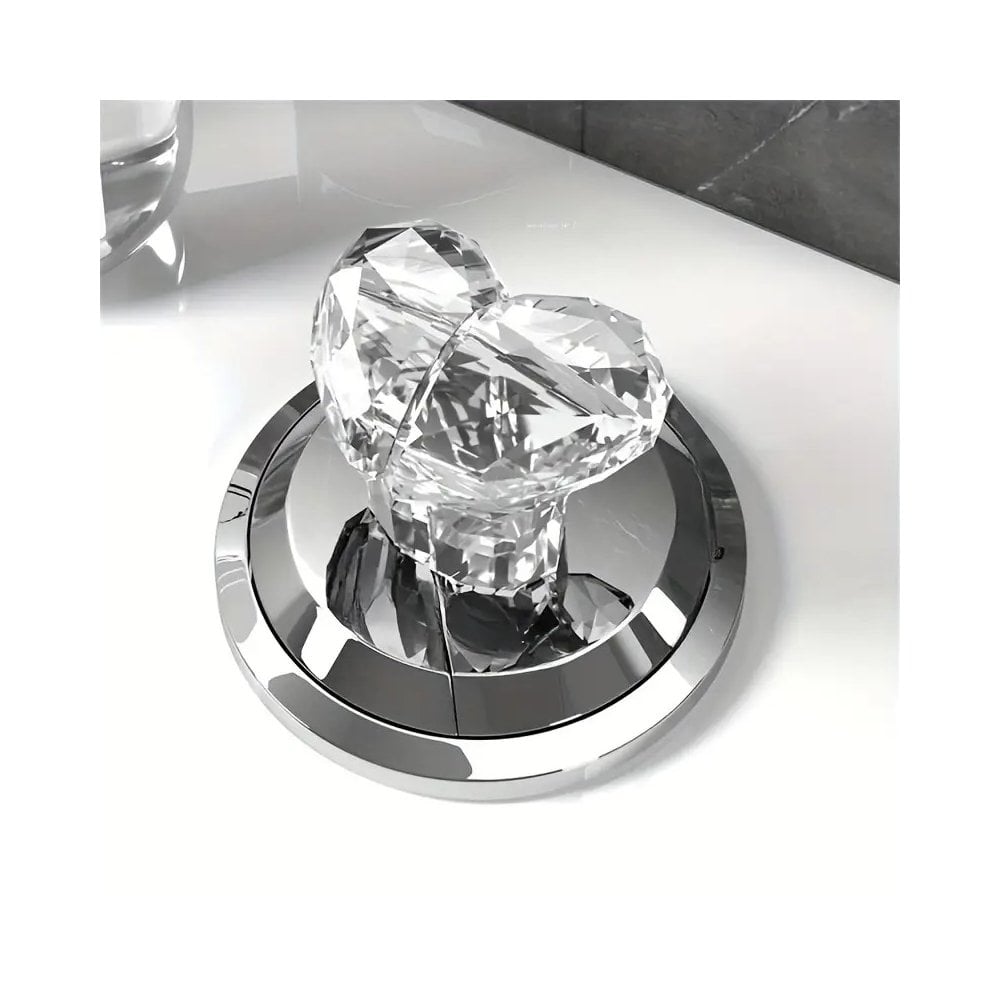 Heart-Shaped Crystal Button â€“ Long Nail Protector