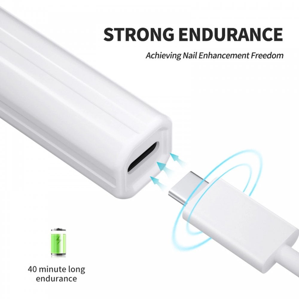 Mini Handheld LED Lamp With Magnetic Holder - White