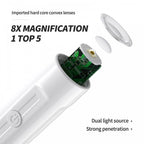 Mini Handheld LED Lamp With Magnetic Holder - White