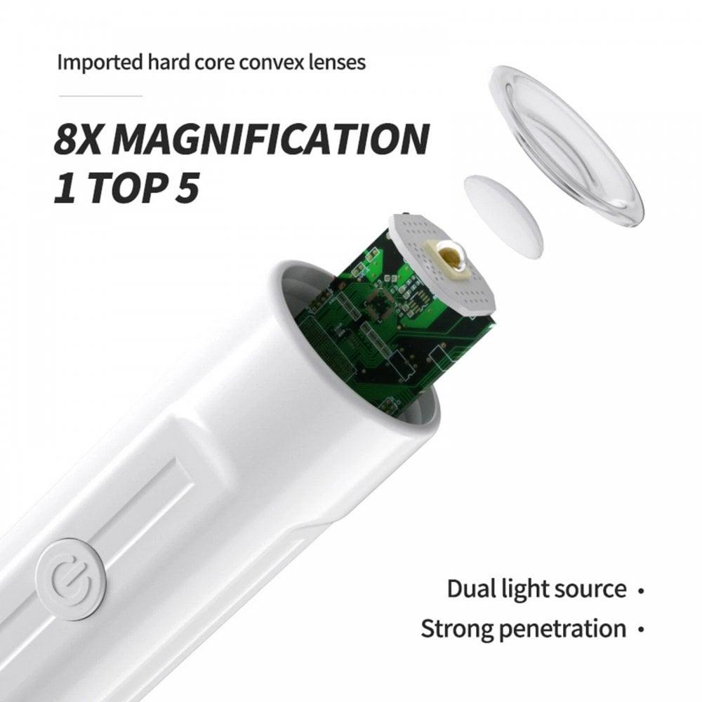 Mini Handheld LED Lamp With Magnetic Holder - White