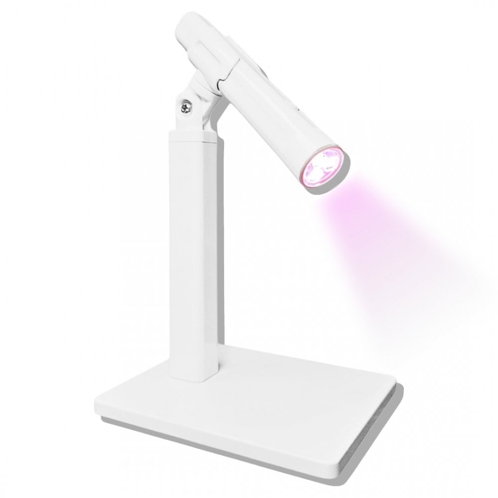 Mini Handheld LED Lamp With Magnetic Holder - White