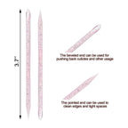 TNBL Dual Ended Cuticle Pusher & Free Edge Cleaner Pk 100 - Pink