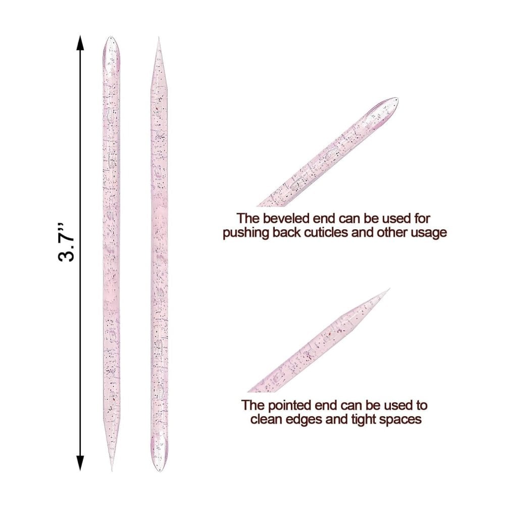 TNBL Dual Ended Cuticle Pusher & Free Edge Cleaner Pk 100 - Pink