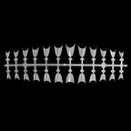 BabyGenia Clear Acrylic Nail Tips Box Short Almond (288 pcs)