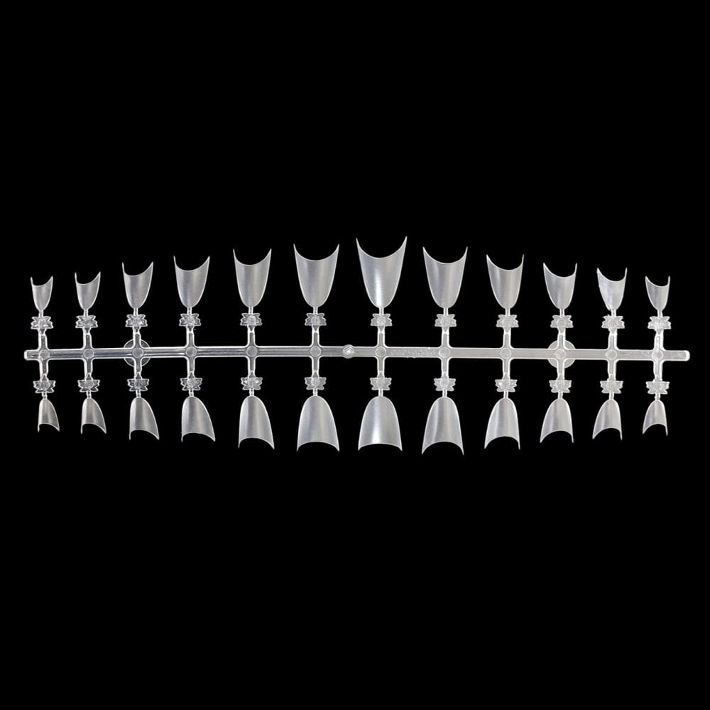 BabyGenia Clear Acrylic Nail Tips Box Short Almond (288 pcs)