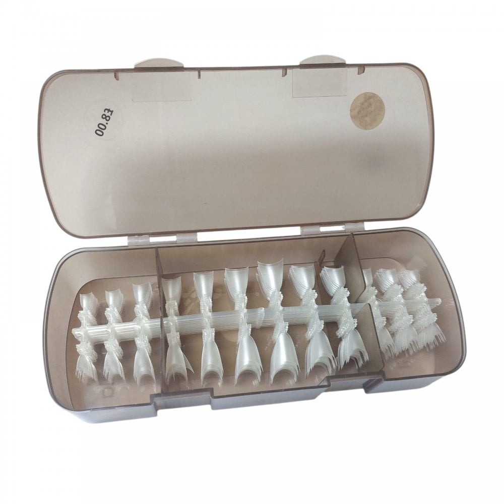 BabyGenia Clear Acrylic Nail Tips Box Short Almond (288 pcs)
