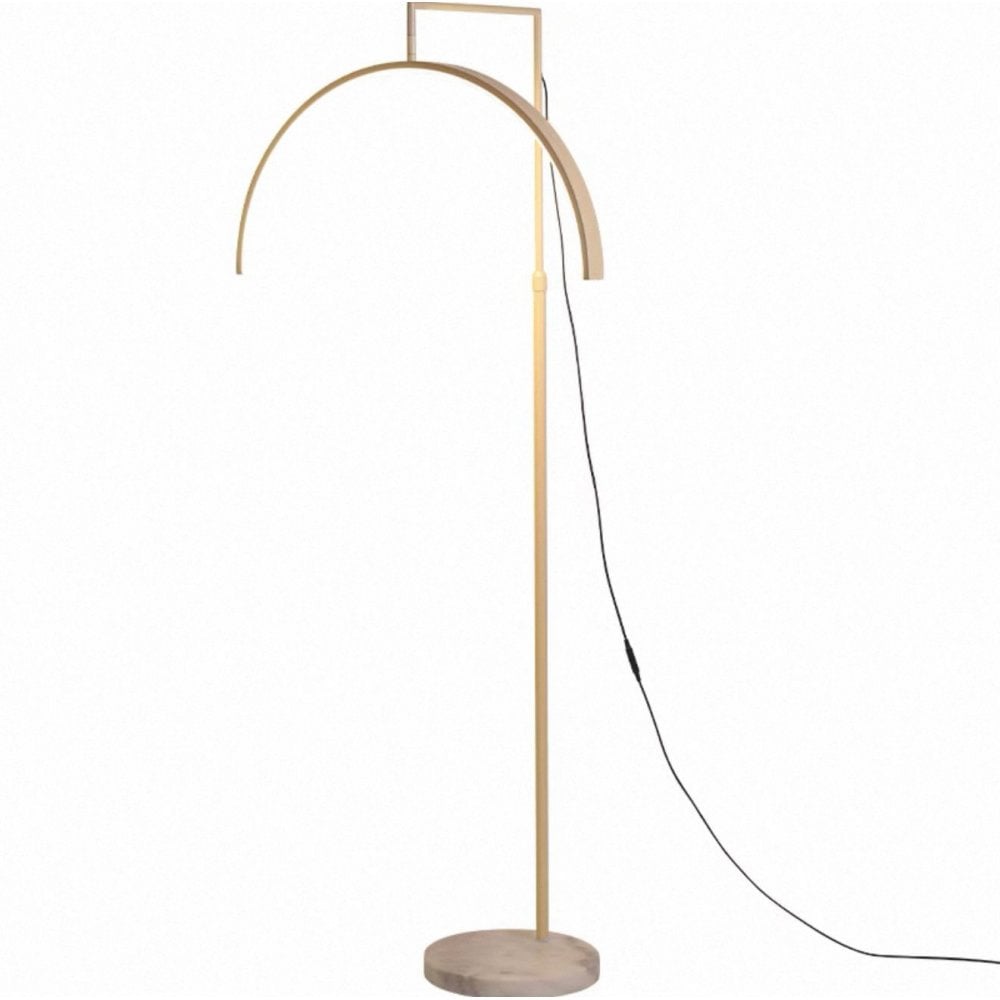 Modern Arc LED Floor Lamp with Base â€“ Adjustable Height