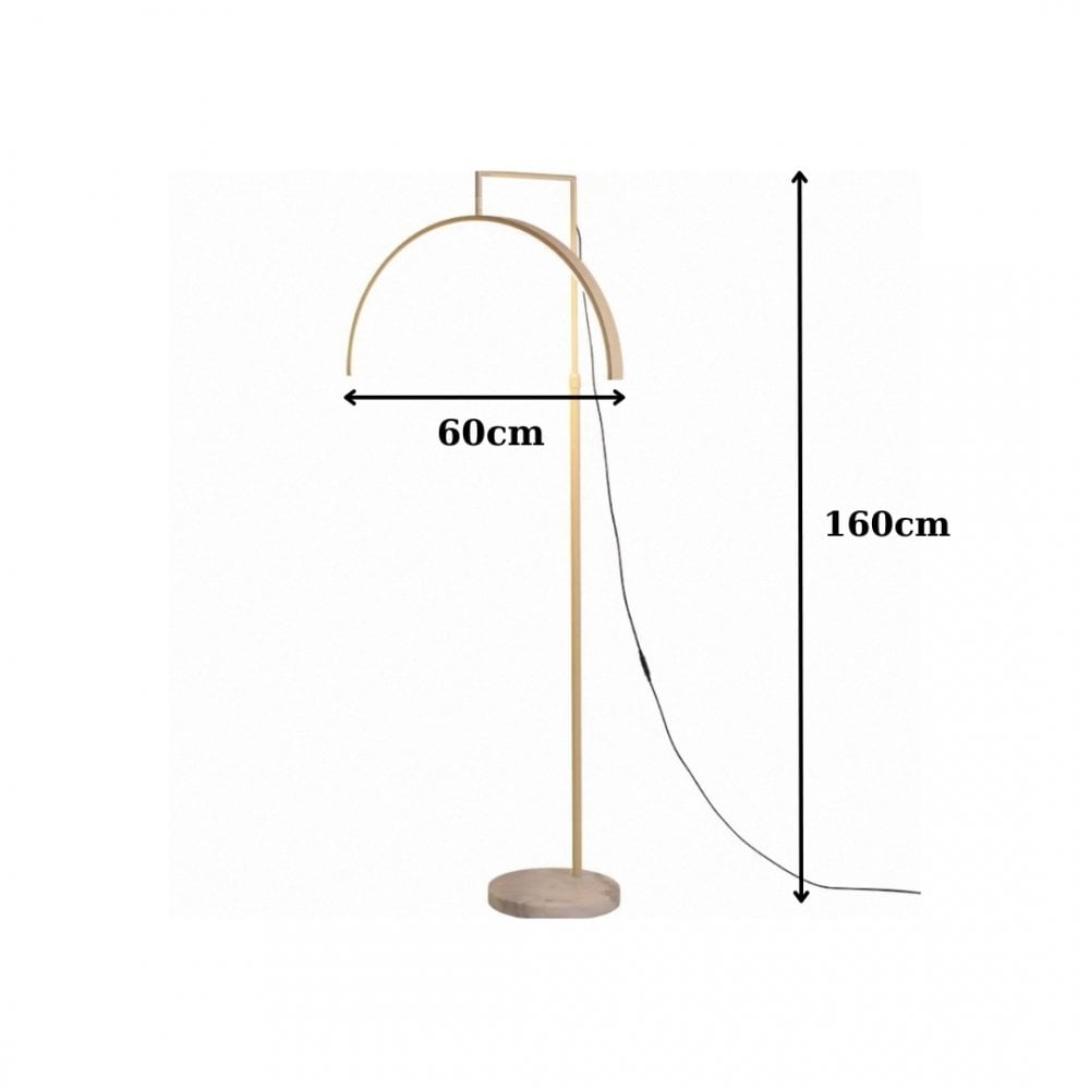 Modern Arc LED Floor Lamp with Base â€“ Adjustable Height
