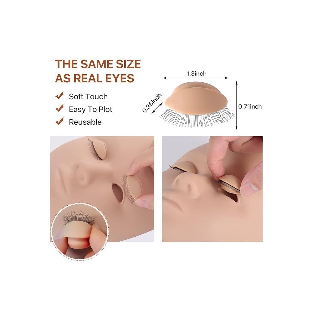 Eyelash Training Head With Removable Eyelids