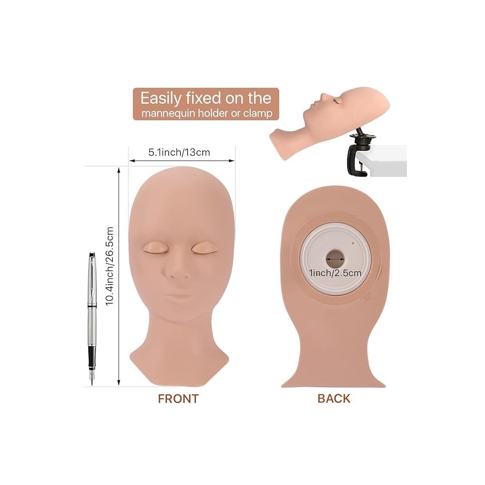 Eyelash Training Head With Removable Eyelids