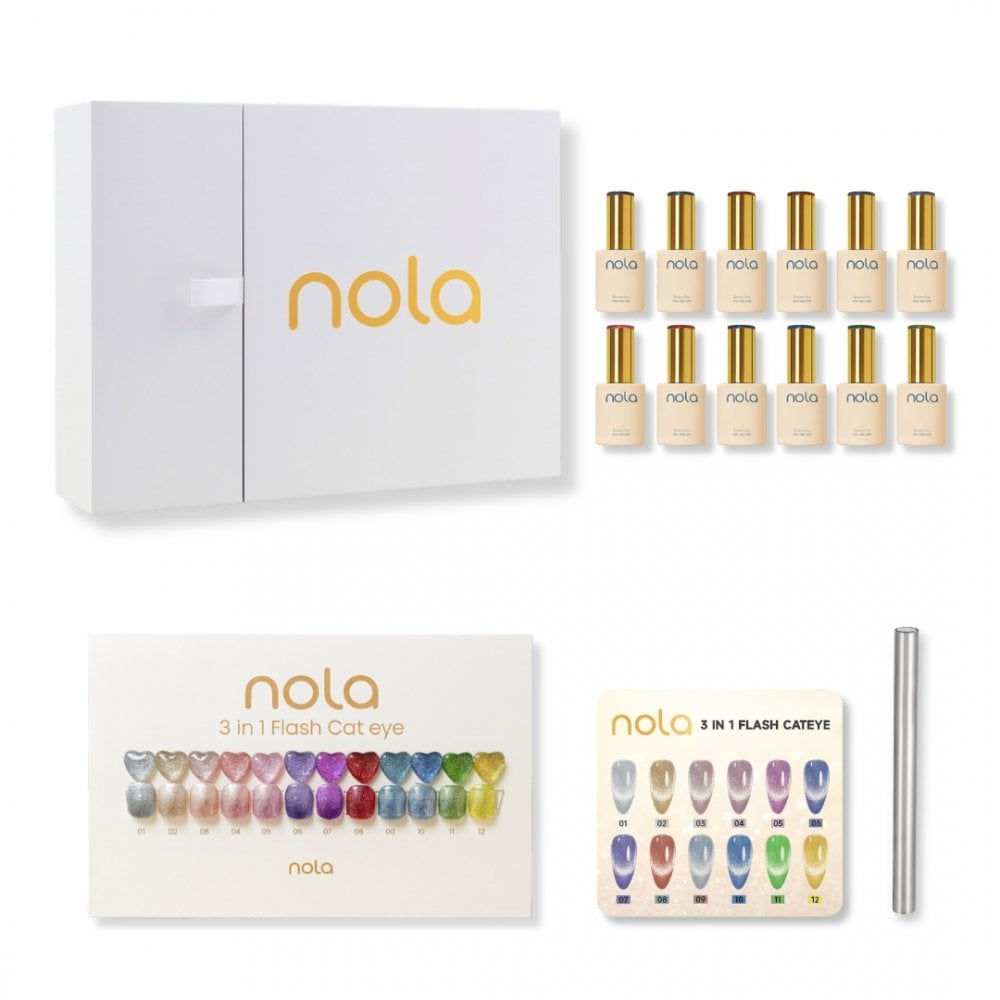 Nola Gel Polish 3 in 1 Flash Cat Eye Collection 15ml HEMA & TPO Free