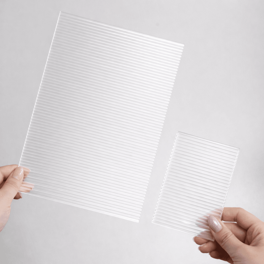 Clear Ribbed Acrylic Nail Display Board