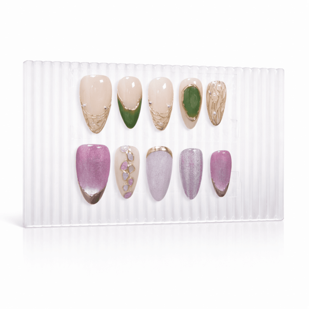 Clear Ribbed Acrylic Nail Display Board