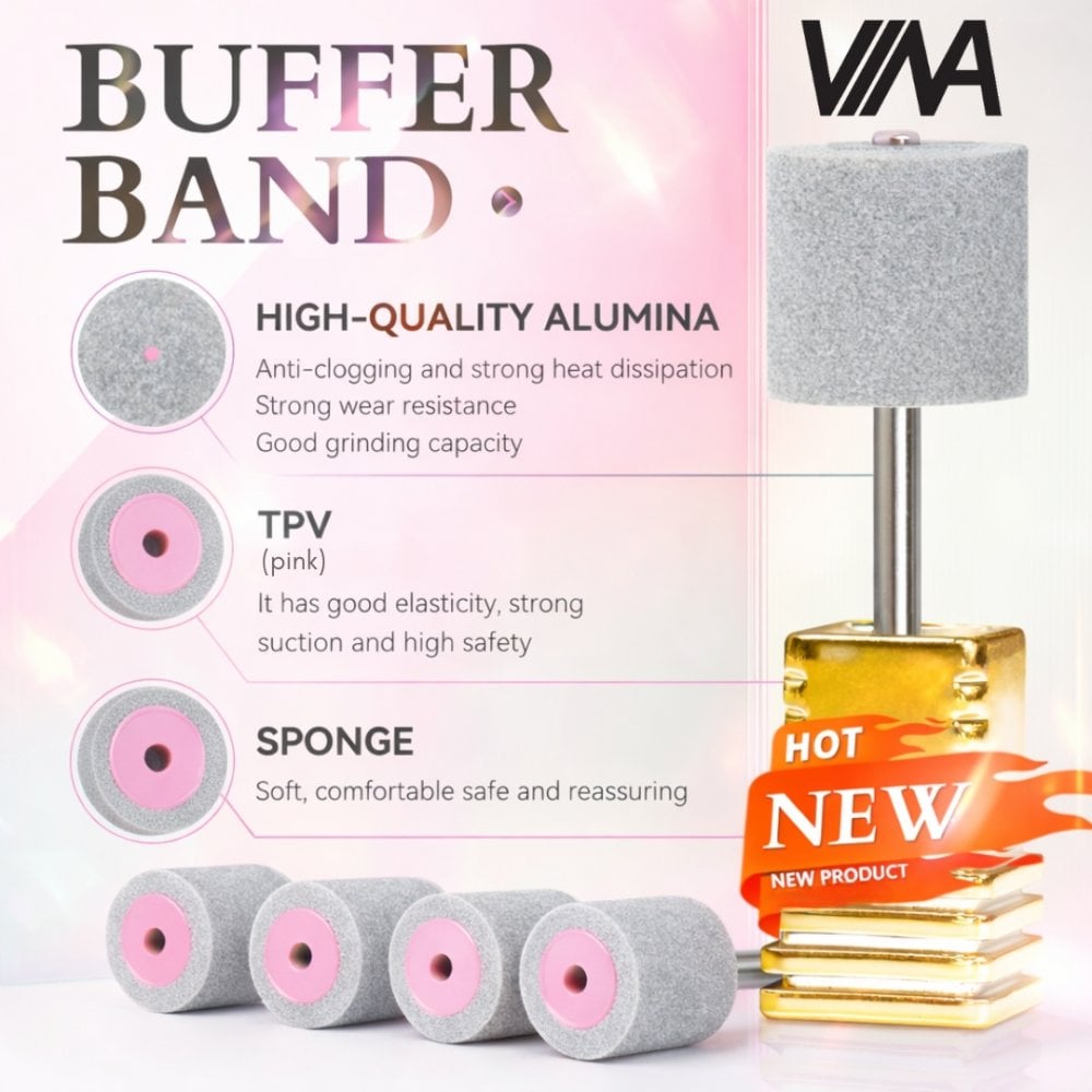 VINA Nail Buffer Band - 5pcs/Box (240 Grit)