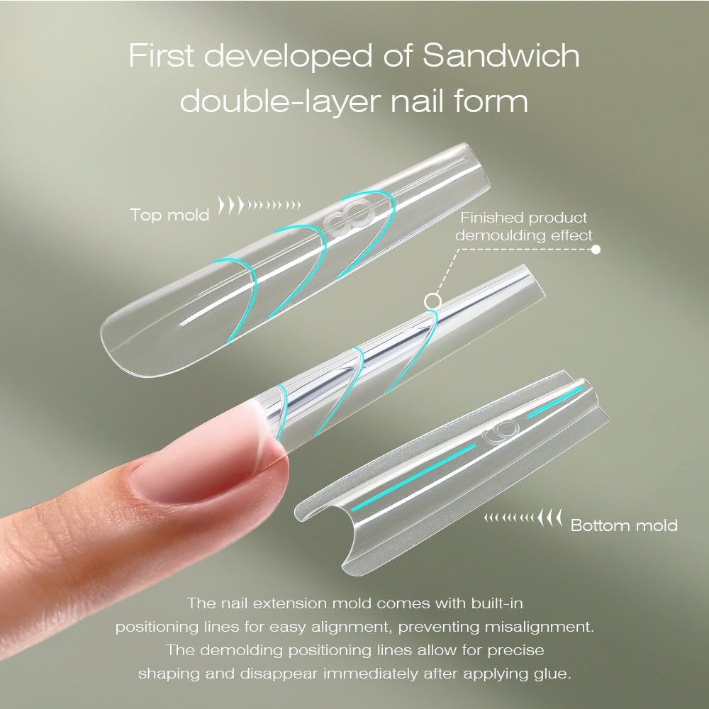 MR NAIL Sandwich Nail Extensions-Dual Forms Tip Box