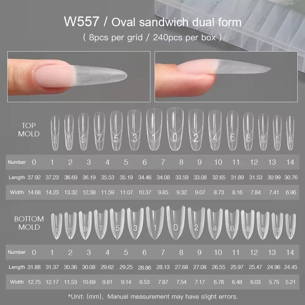 MR NAIL Sandwich Nail Extensions-Dual Forms Tip Box