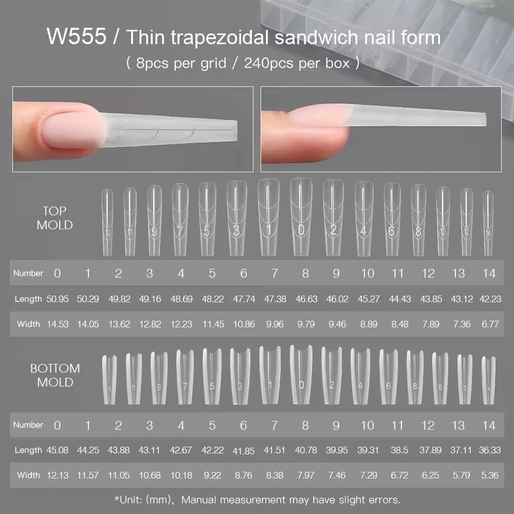 MR NAIL Sandwich Nail Extensions-Dual Forms Tip Box