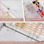 Transparent Nail Art Sample Book Reusable Display Pages