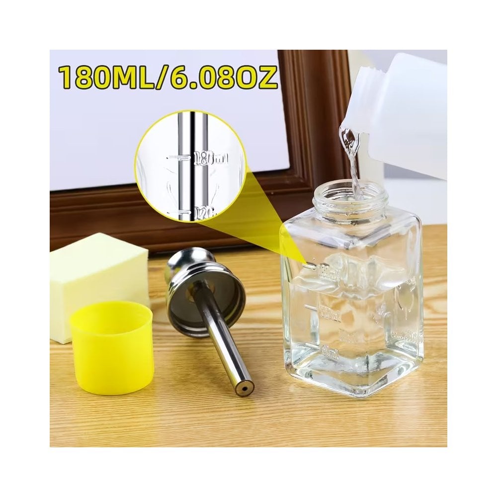 TNBL Glass Acetone Pump Dispenser 180ml