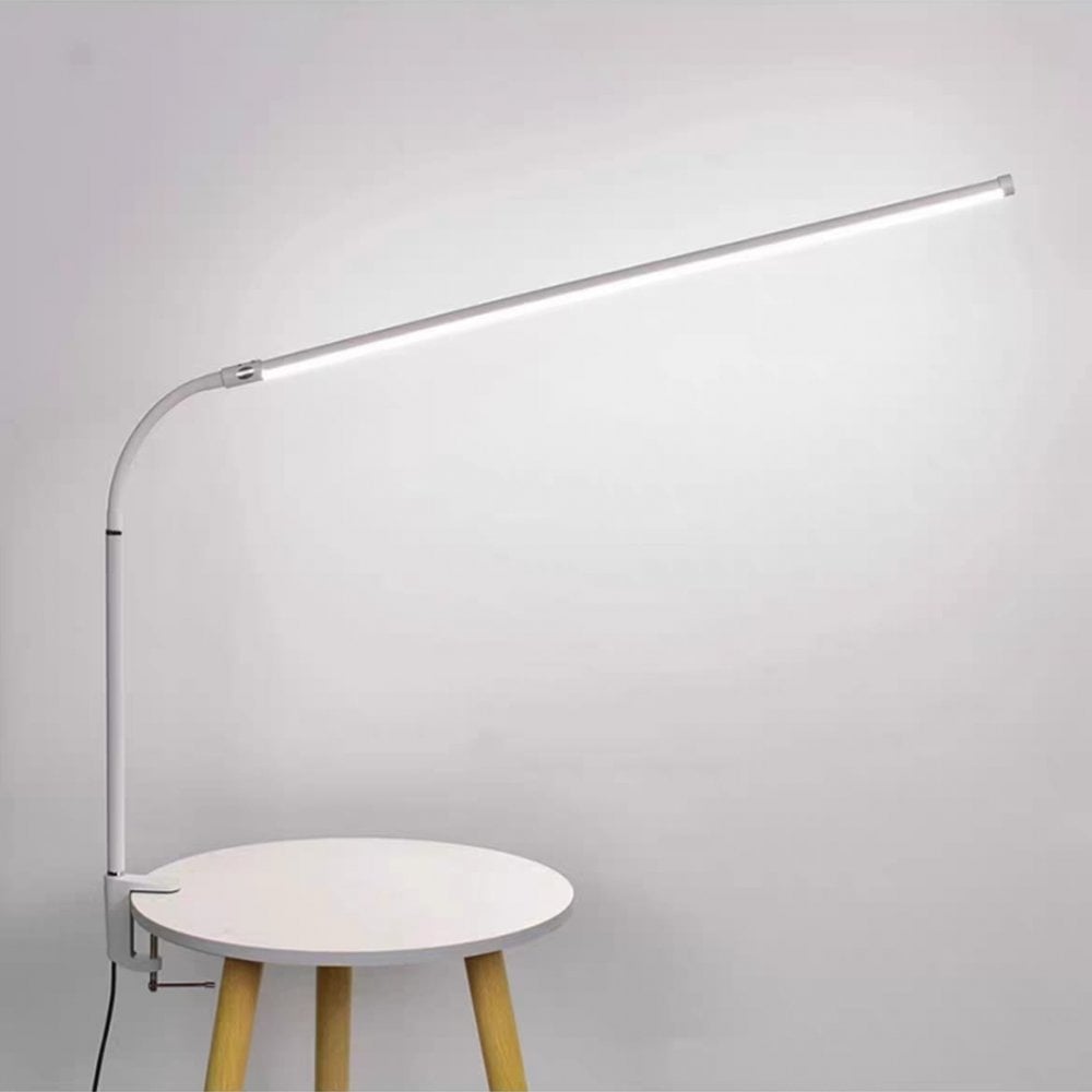 Slim LED Daylight Lamp with Clamp - White