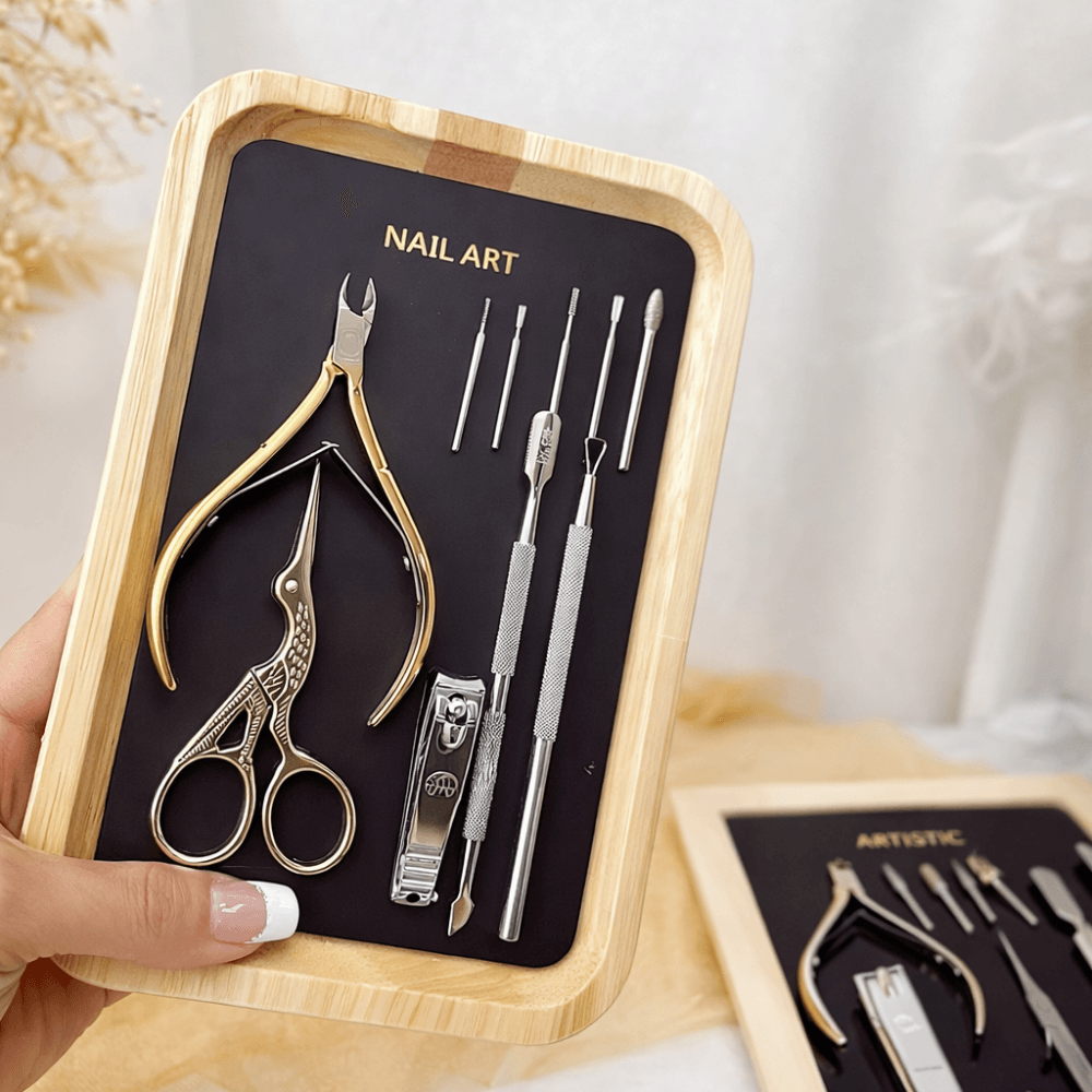TNBL Magnetic Manicure/Pedicure Wooden Nail Tray