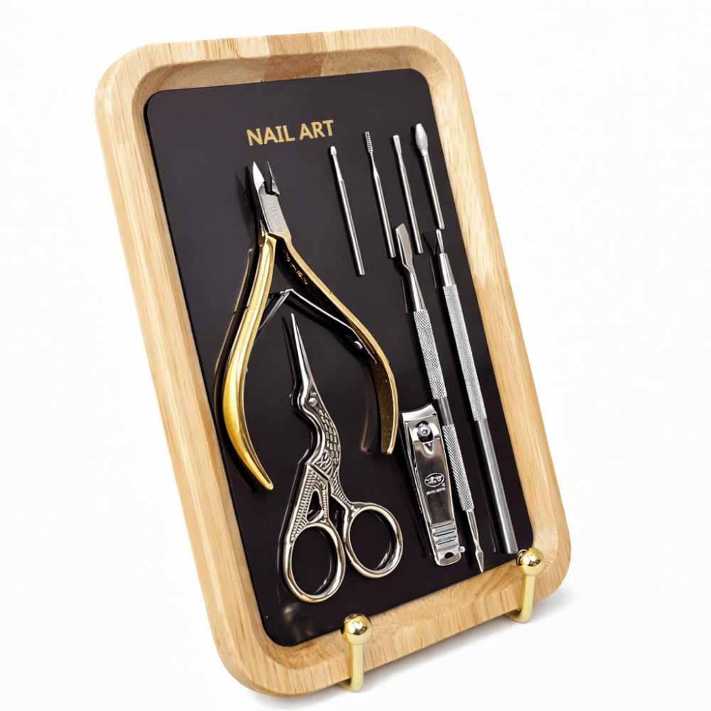 TNBL Magnetic Manicure/Pedicure Wooden Nail Tray