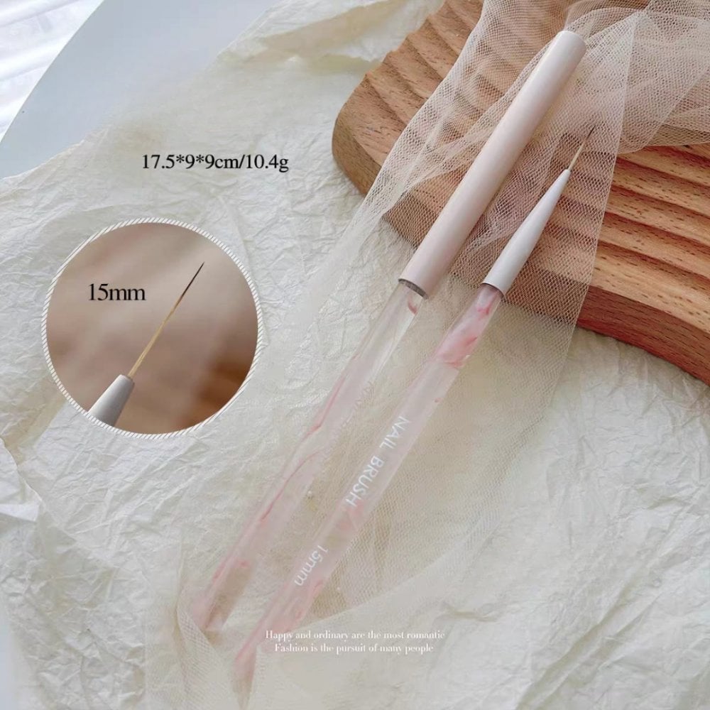 Nail Art Gel Detail/ Liner Brush - Pink Marble With Lid