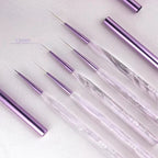 Nail Art Gel Detail/ Liner Brush - Marble Purple With Lid