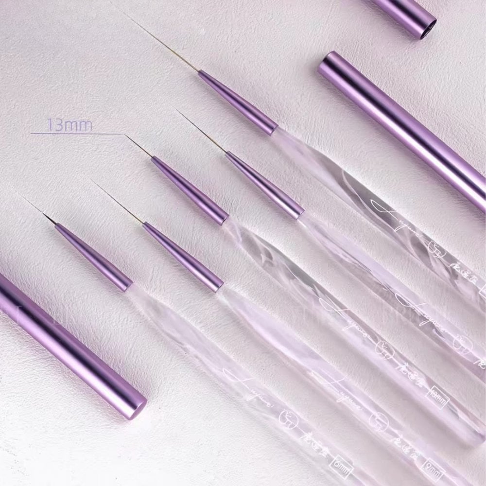 Nail Art Gel Detail/ Liner Brush - Marble Purple With Lid