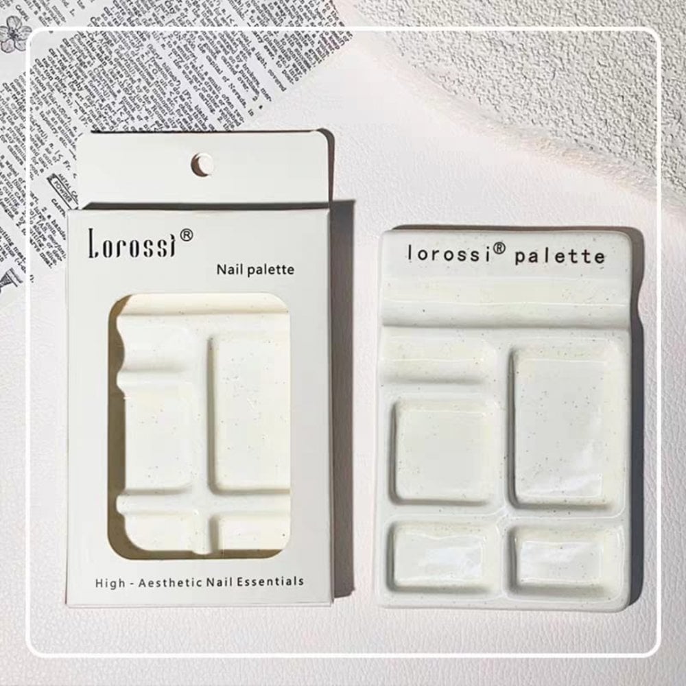 LOROSSI Ceramic Nail Art Palette & Brush Holder