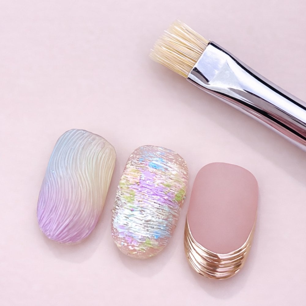 KANIU Hard Bristle 3D Nail Art Texture Brush