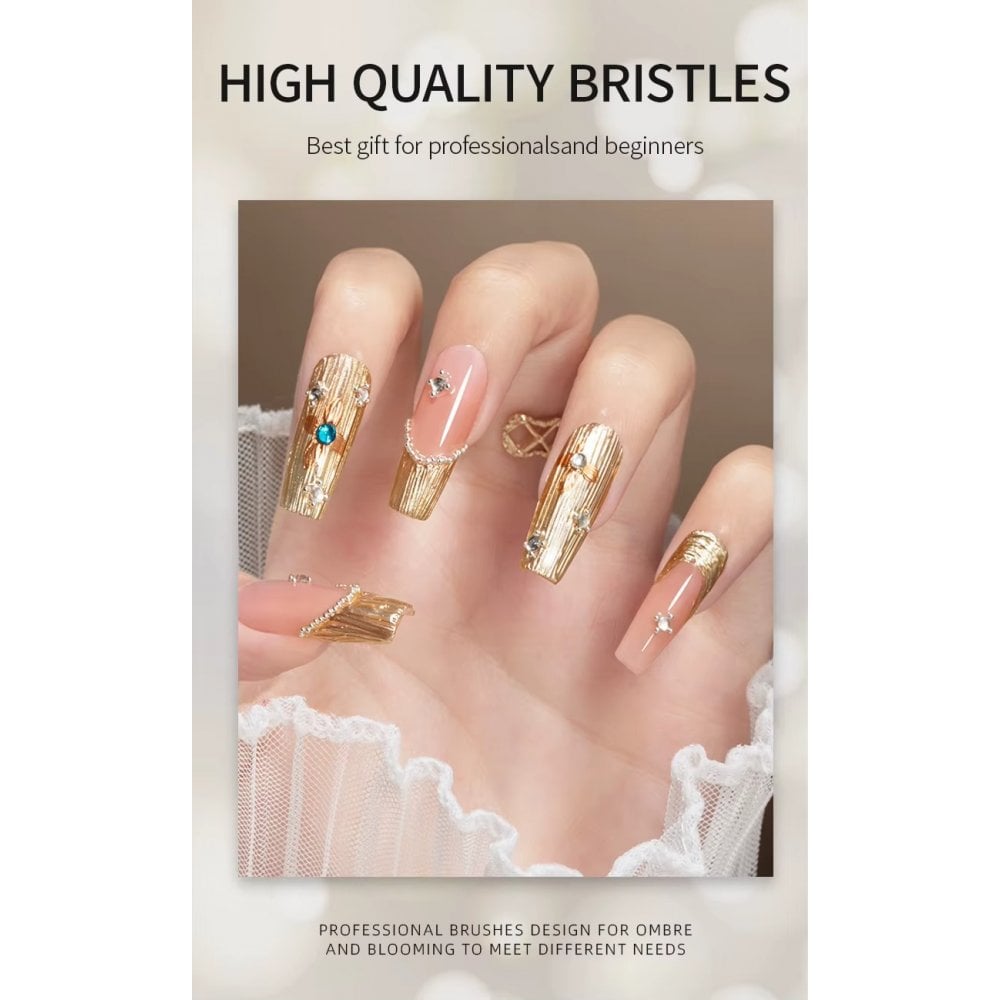 KANIU Hard Bristle 3D Nail Art Texture Brush