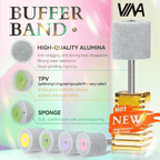 VINA Nail Buffer Band - 5pcs/Box (240 Grit) - Coloured