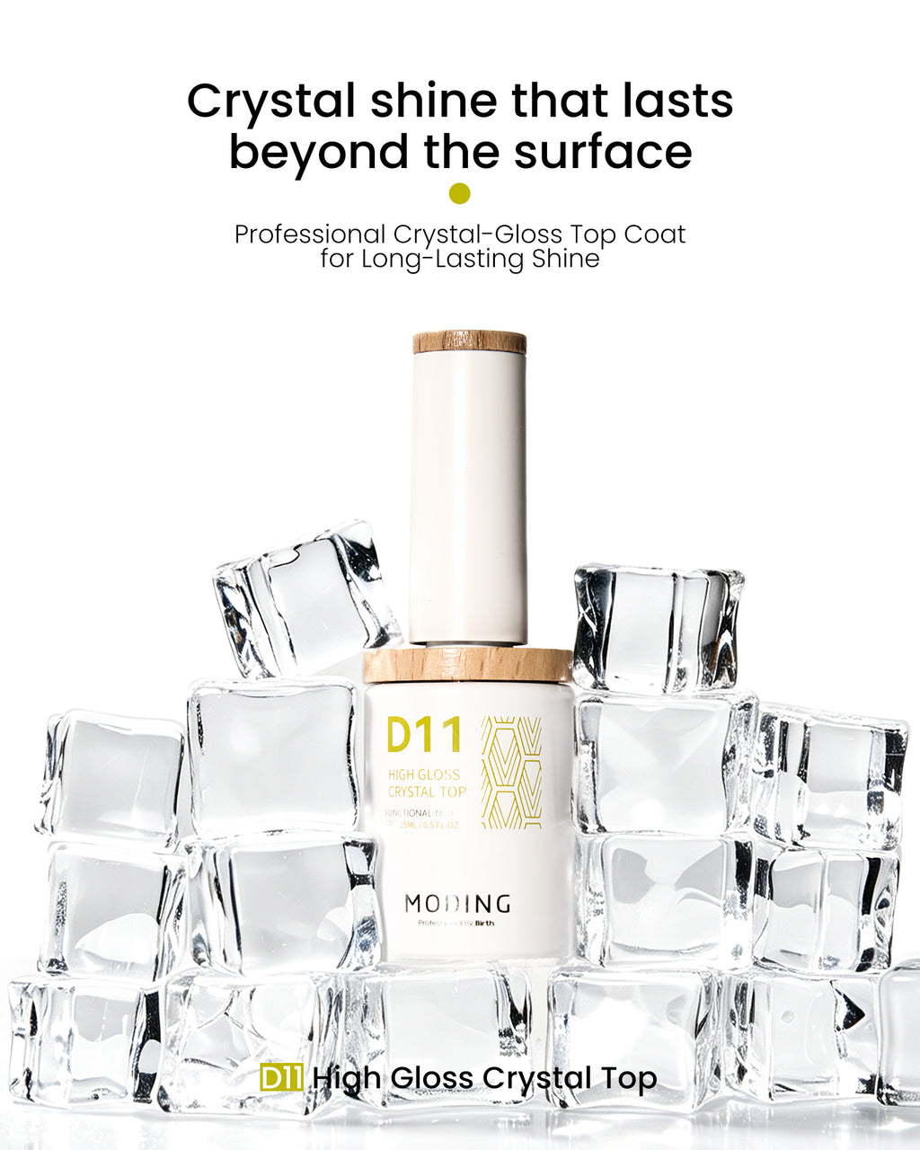 MODING D11 High Gloss Crystal Top Coat – Liquid Glass Finish 15ml