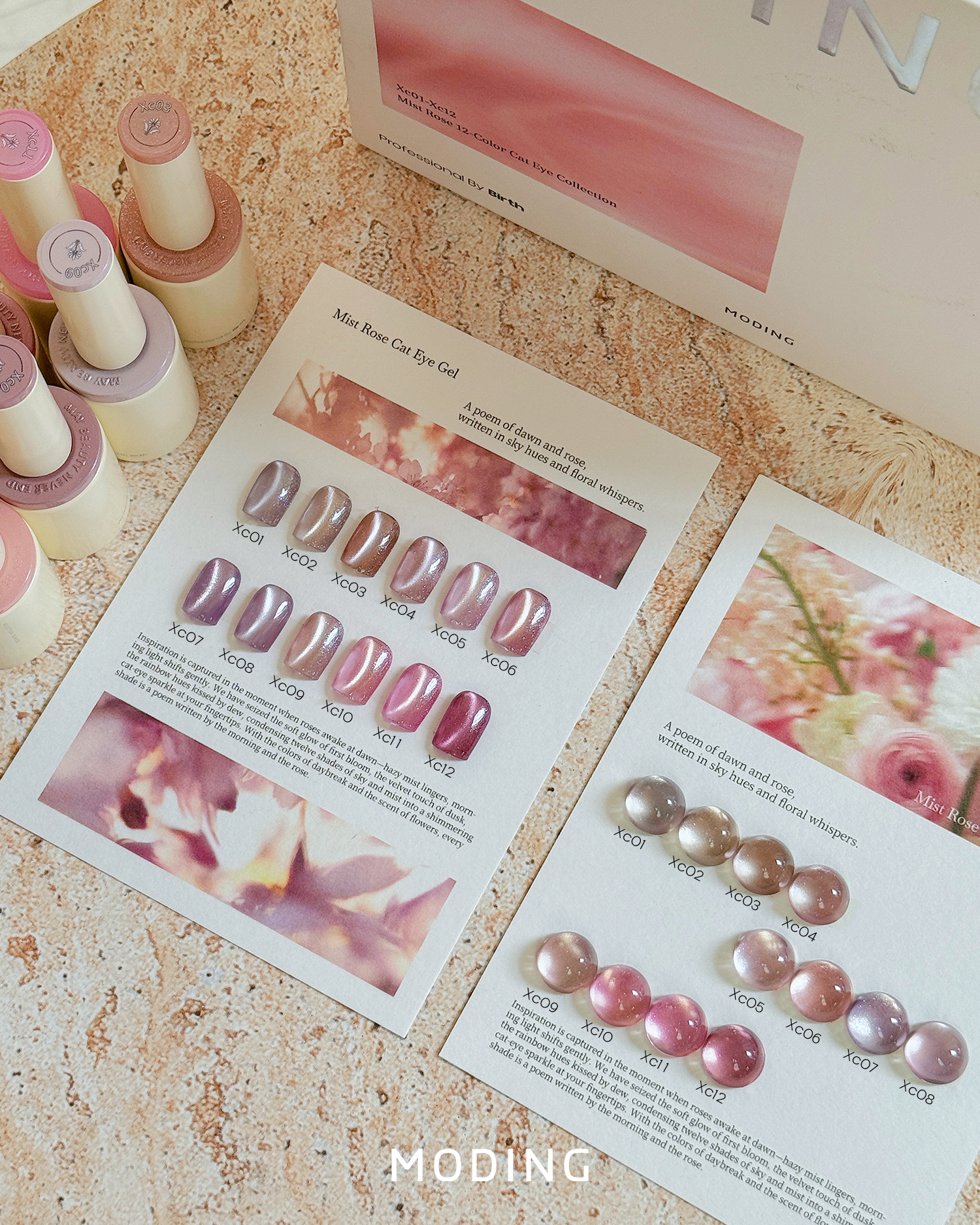 MODING Mist Rose Cat Eye Gel Colour HEMA & TPO Free - Full Collection