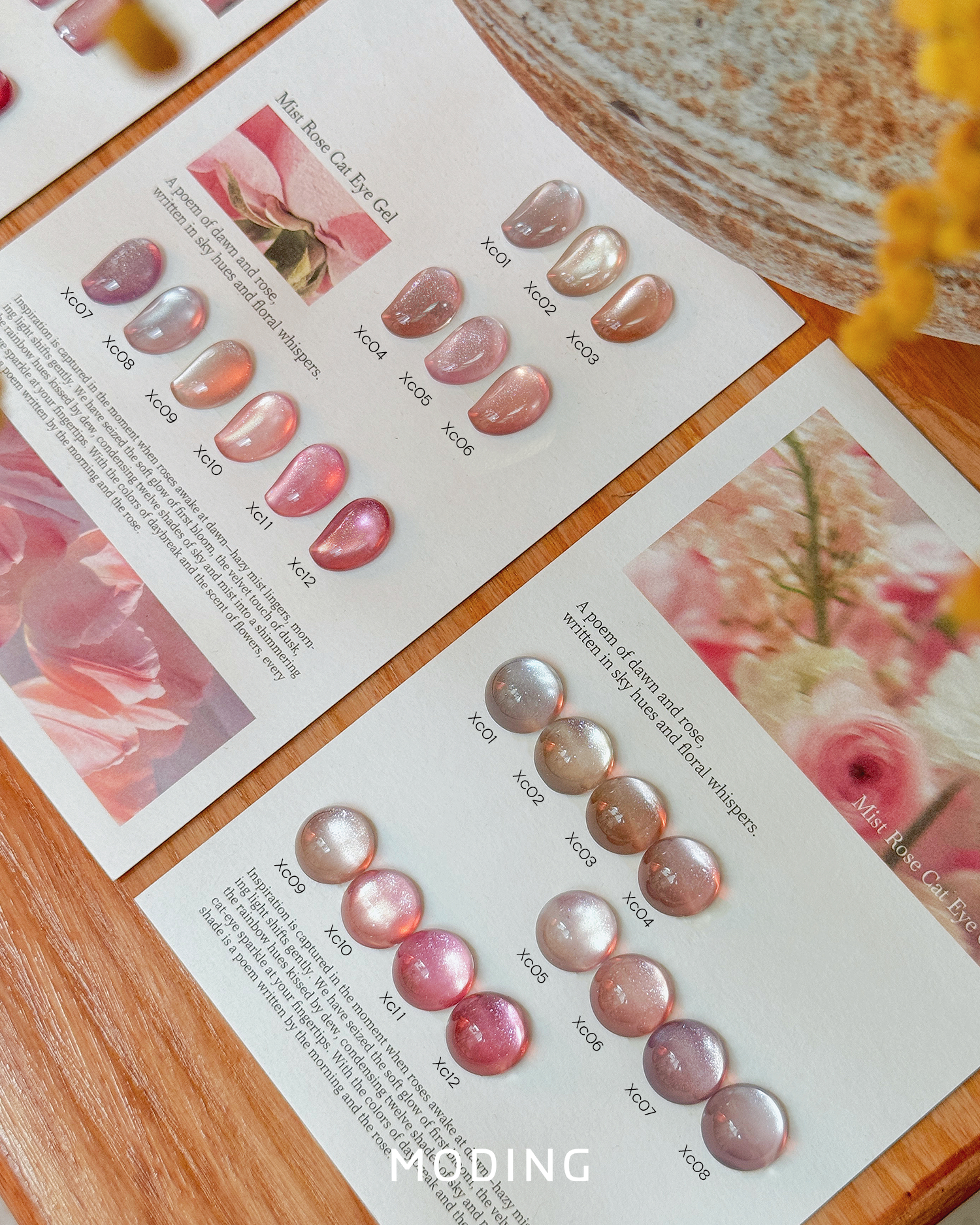 MODING Mist Rose Cat Eye Gel Colour HEMA & TPO Free - Full Collection